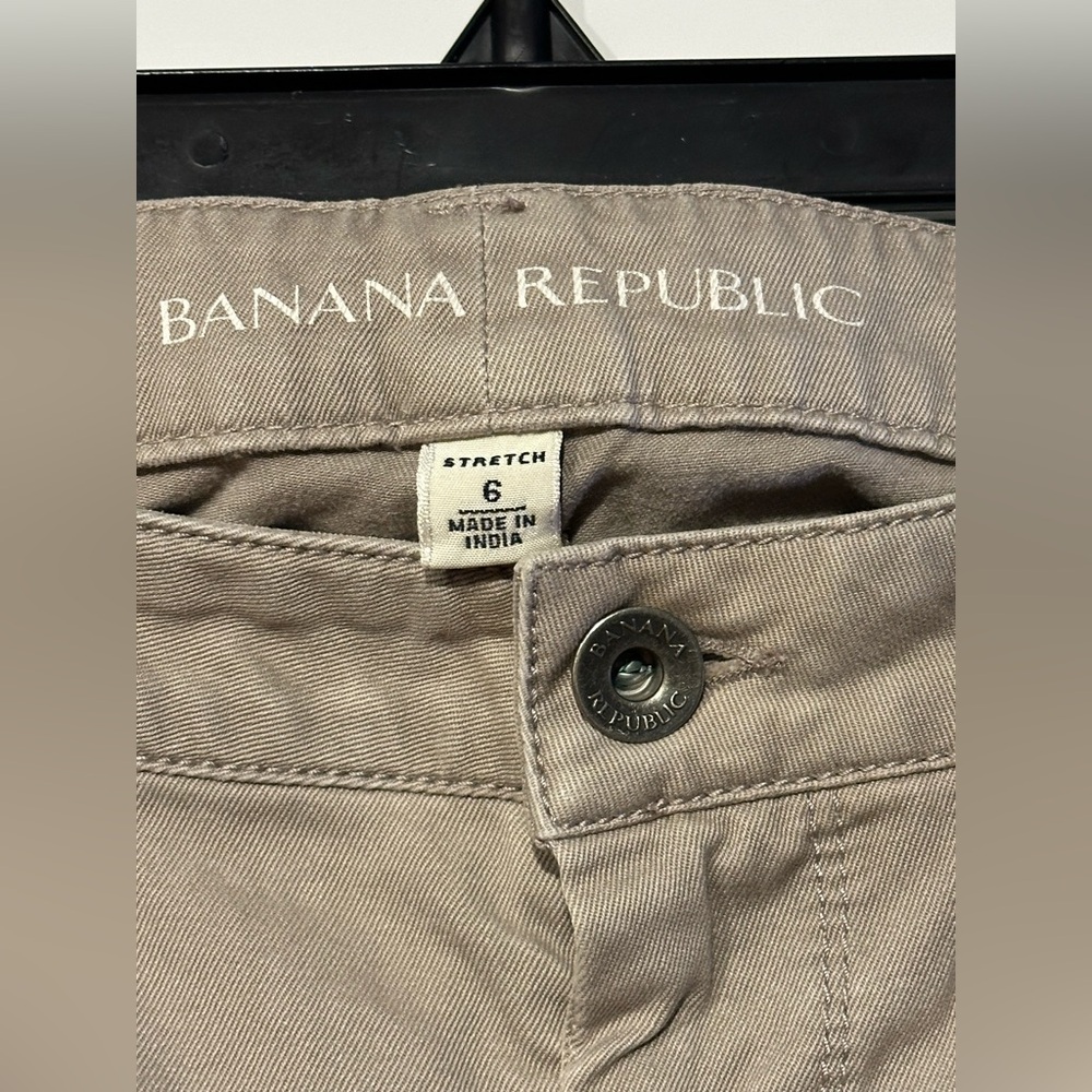 Banana Republic Skinny Ankle Jeans Women's 6 Tan Stretch Denim Mid Rise Pants